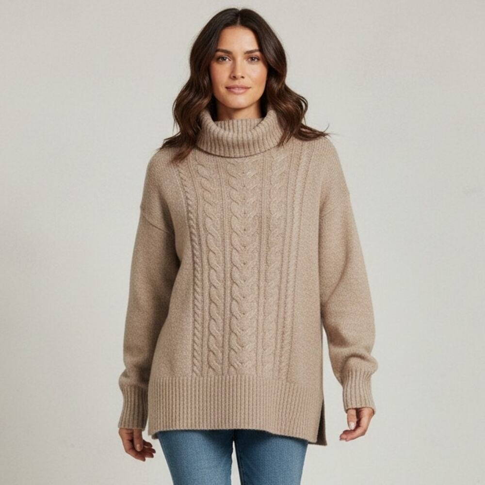 M Sweater Knit Turtle Neck Cable Knit Tom Tailor Damen-Rollkragen pullover